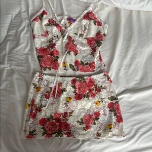 Edikted. Floral Lace Two-Piece Set